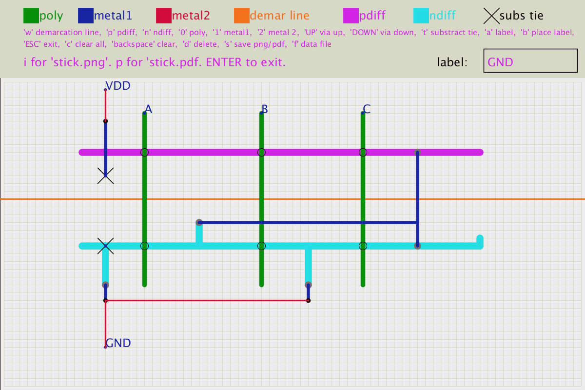 stick diagram editor